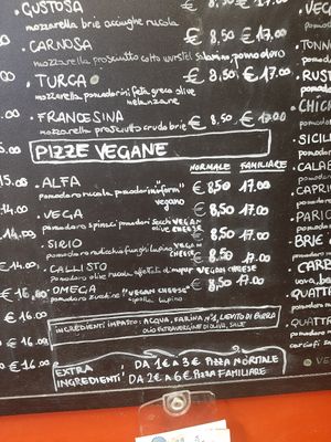 We had vega and sirio at Pizzeria L'Angelo in Venice