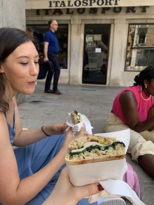 Vegan sandwich   at Pizzeria L'Angelo in Venice