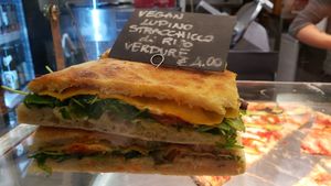 Sandwichs vegans at Pizzeria L'Angelo in Venice