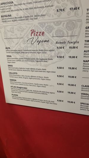 Vegan options at Pizzeria L'Angelo in Venice