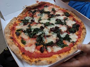 Vegan pizza at Pizzeria L'Angelo in Venice