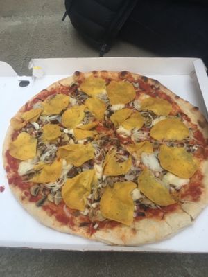 Vegan family size pizza at Pizzeria L'Angelo in Venice