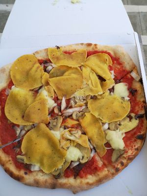 Pizza at Pizzeria L'Angelo in Venice