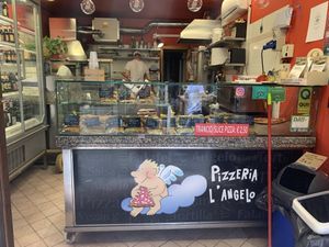 Inside the shop at Pizzeria L'Angelo in Venice