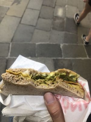 Creamy vegan chesse veggie thing at Pizzeria L'Angelo in Venice