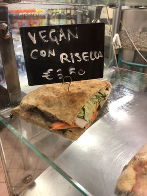 Vegan panini at Pizzeria L'Angelo in Venice