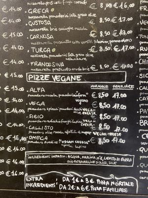  menu  at Pizzeria L'Angelo in Venice