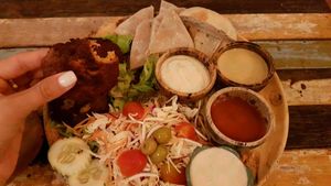 3 burgers  at Eat.Co Brunchrie in Koh Phangan