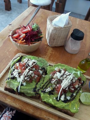 Avocado Toast & side salad  at Eat.Co Brunchrie in Koh Phangan