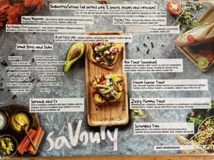 Food menu backside at Eat.Co Brunchrie in Koh Phangan
