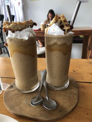 Where else do you get waffle in your shake? at Eat.Co Brunchrie in Koh Phangan