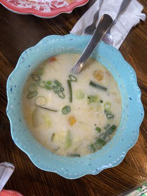 Coconut tom kha tofu soup  at Ayara Thai Street Cafe in St Augustine