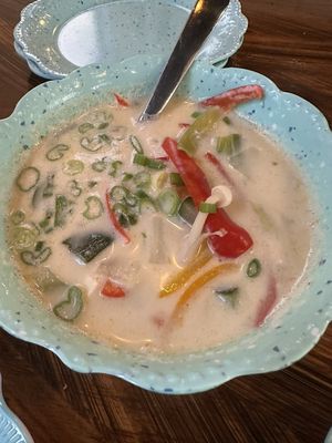 Tom kha w veg and tofu  at Ayara Thai Street Cafe in St Augustine