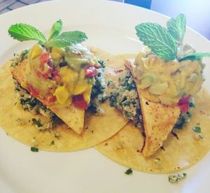 citrus tofu tacos  at Green Leaf in Framingham