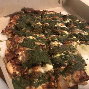 pesto pizza at Green Leaf in Framingham