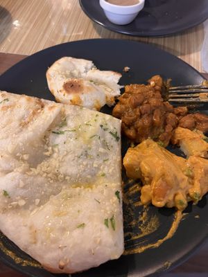 Chana masala and vegetable curryy  at Masala Bites in Tokyo