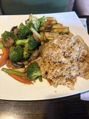 Hibachi vegetables  at Genki in Cary