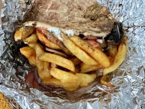 Vegan gyros   at Yiayias Little Kitchen @ Raigmore Motel in Inverness