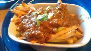 curry poutine at The Black Lodge - Kingsway in Vancouver