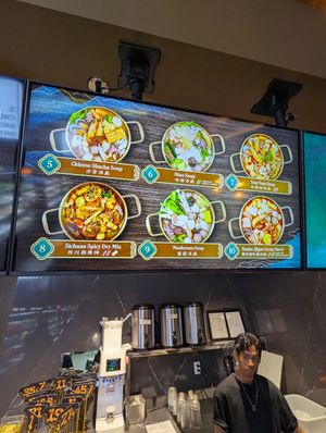 Miso vegan soup at Souper Hot Pot in Toronto