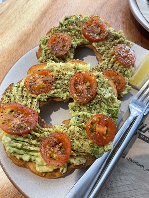 Avo bagel  #Veganuary at Kürtősh - Darling Quarter in Sydney