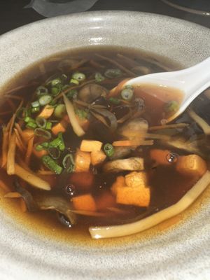 Hot and sour soup   at The Bōl in Hollywood