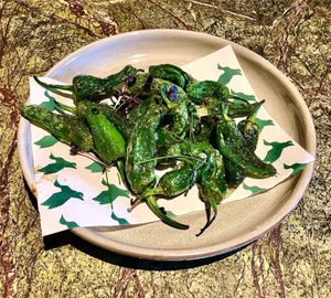 Fried padron peppers at The Duck Hook in Dubai