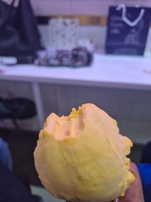 Mango sorbet at Frozen Fun Gelato in Mumbai