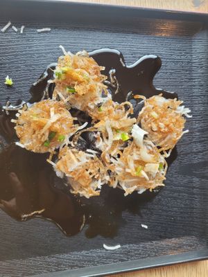 Fried tofu sushi (vegan) at Japanischer MIttagstisch in Basel