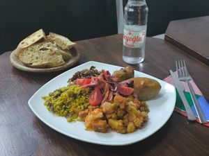 dish of your choice at Ayrışım Kitabevi Kafe in Istanbul