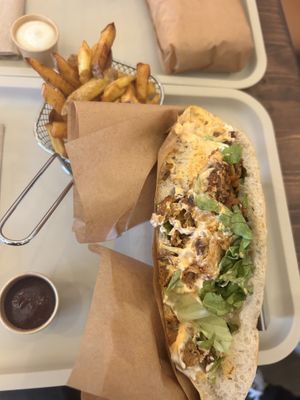 Kebab avec le délicieux seitan  at KVB in Montpellier