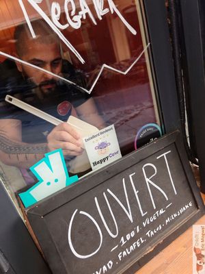 Happycow sticker deserved! at KVB in Montpellier