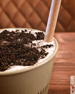 Milk shake vanillla with oreo toping at KVB in Montpellier
