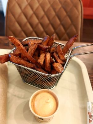 French Fries with aoli sauce at KVB in Montpellier