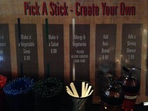 veggie allergy stick at Big Chow Grill in Atlanta