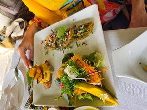 Options végétaliennes biologiques sans gluten at Le Jardin de la Santé (The Garden of Health) in Sainte-anne