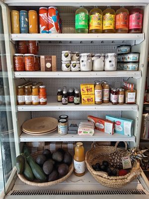 Fridge section (tofus etc) at Nu Market & Coffee   in Mallorca