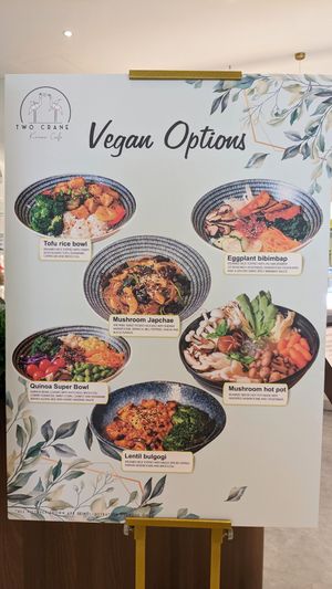 Vegan Menu 2025 at Two Cranes in Central Singapore