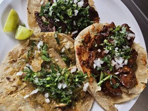 Mixiote, mole y salsa verde 🤤🥴 at No Suaperro in Mexico City