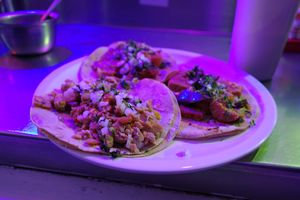 Tacos SalchiMex, Salchipotle, Alambre at No Suaperro in Mexico City