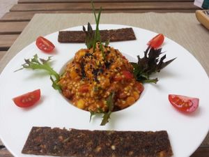 Salad at Rawcha in Prague