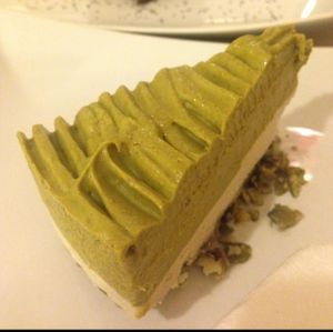 Avocado and lime raw cake at Rawcha in Prague