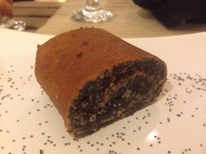 poppy seed strudel at Rawcha in Prague