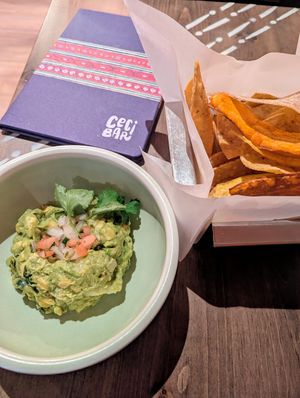 Smashed avocado at Ceci Bar  in Toronto