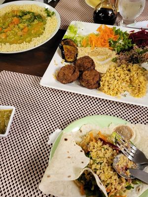 Mix arabe and couscous at Restaurante Alamaim in Itacare