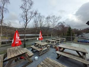 Lone Tree Cafe Outdoor Seating at Lone Tree Cafe  in Llanberis