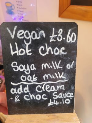 Vegan Hot Choc at Lone Tree Cafe  in Llanberis