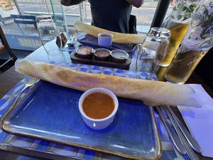 Vegan dosas  at Bites of India Botanic in Belfast