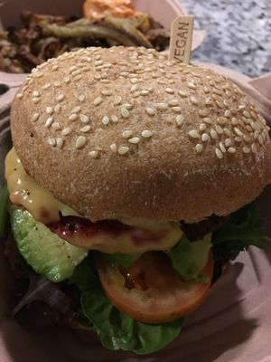 Cold Veggie Burger at Choices Cafe in Miami