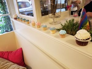 It's even decorated with cupcakes! at CupCakes Wien in Vienna